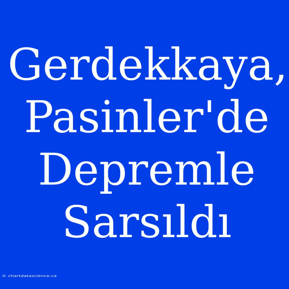 Gerdekkaya, Pasinler'de Depremle Sarsıldı