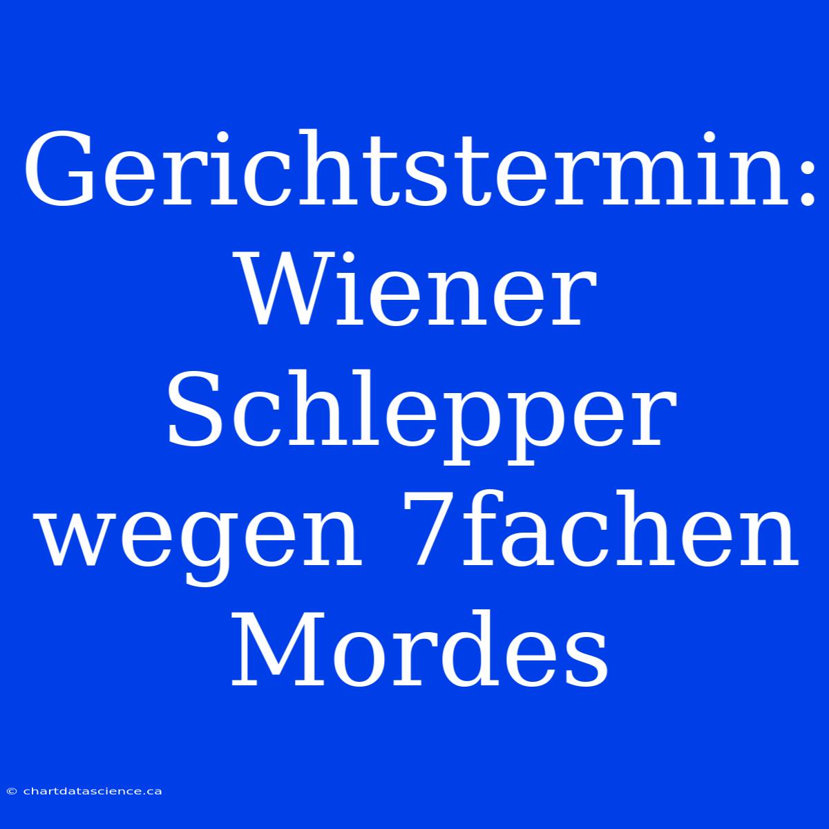 Gerichtstermin: Wiener Schlepper Wegen 7fachen Mordes