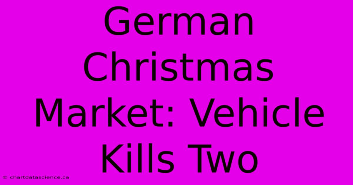 German Christmas Market: Vehicle Kills Two