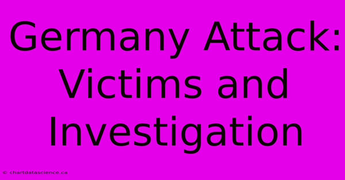 Germany Attack: Victims And Investigation