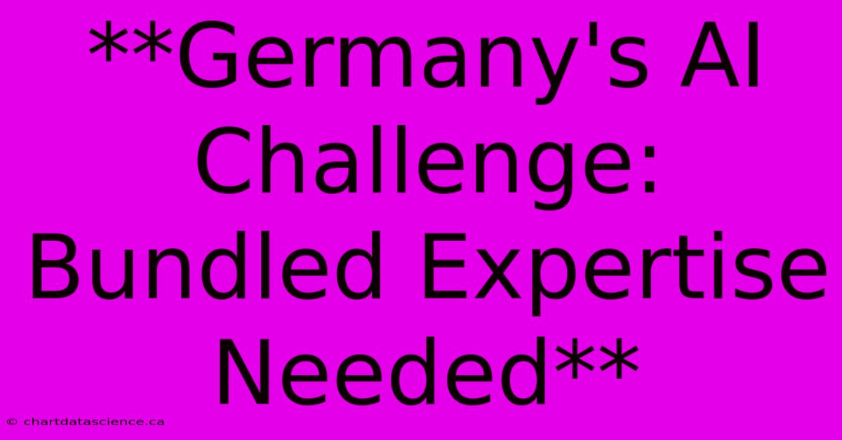 **Germany's AI Challenge: Bundled Expertise Needed**