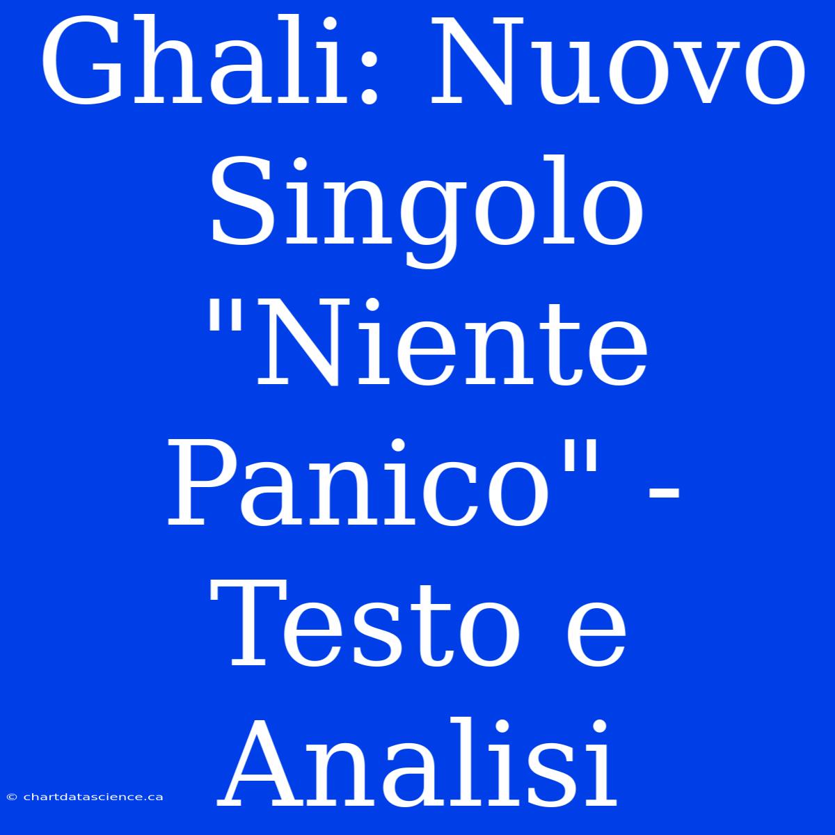 Ghali: Nuovo Singolo 