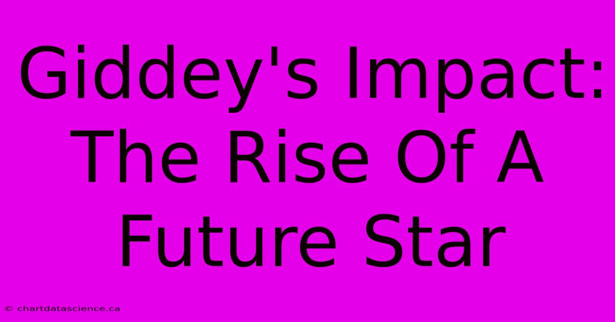 Giddey's Impact:  The Rise Of A Future Star 