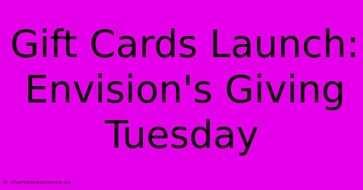 Gift Cards Launch: Envision's Giving Tuesday