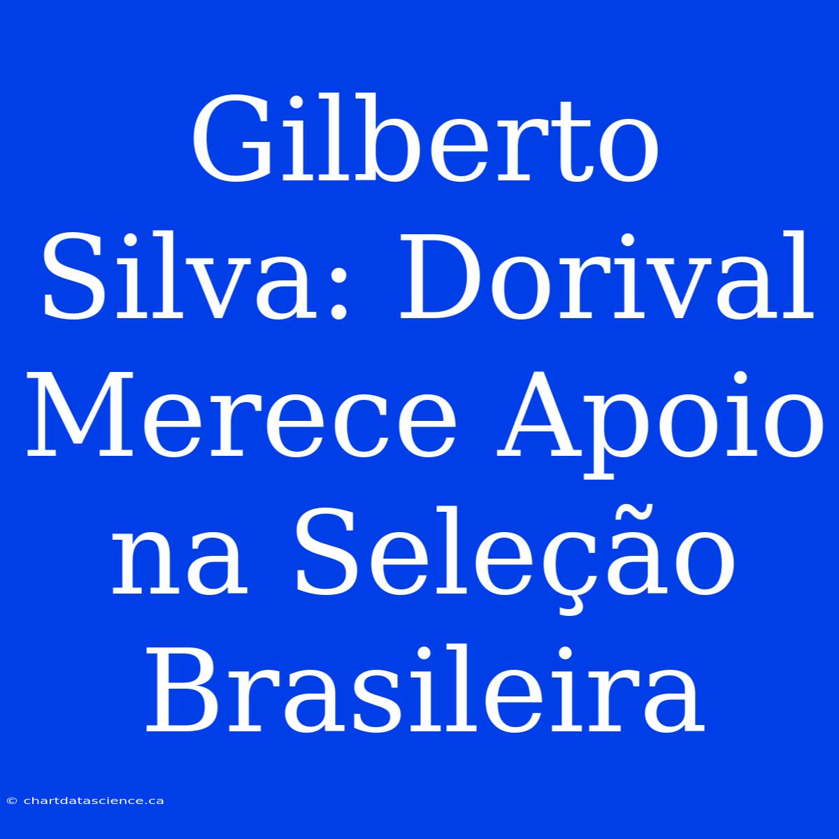 Gilberto Silva: Dorival Merece Apoio Na Seleção Brasileira