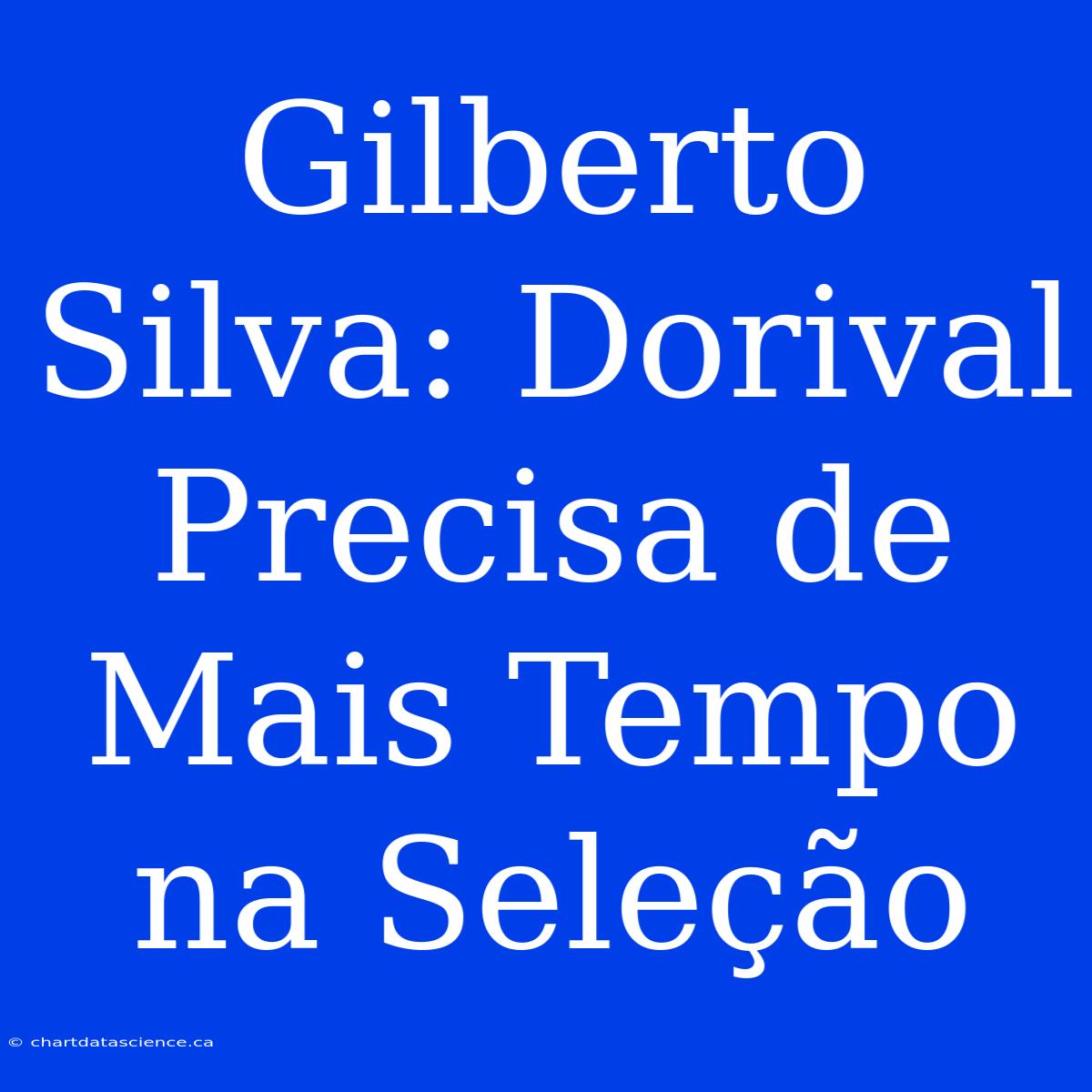 Gilberto Silva: Dorival Precisa De Mais Tempo Na Seleção