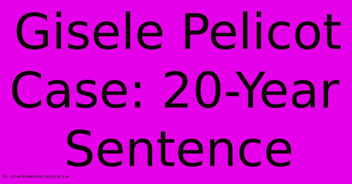 Gisele Pelicot Case: 20-Year Sentence