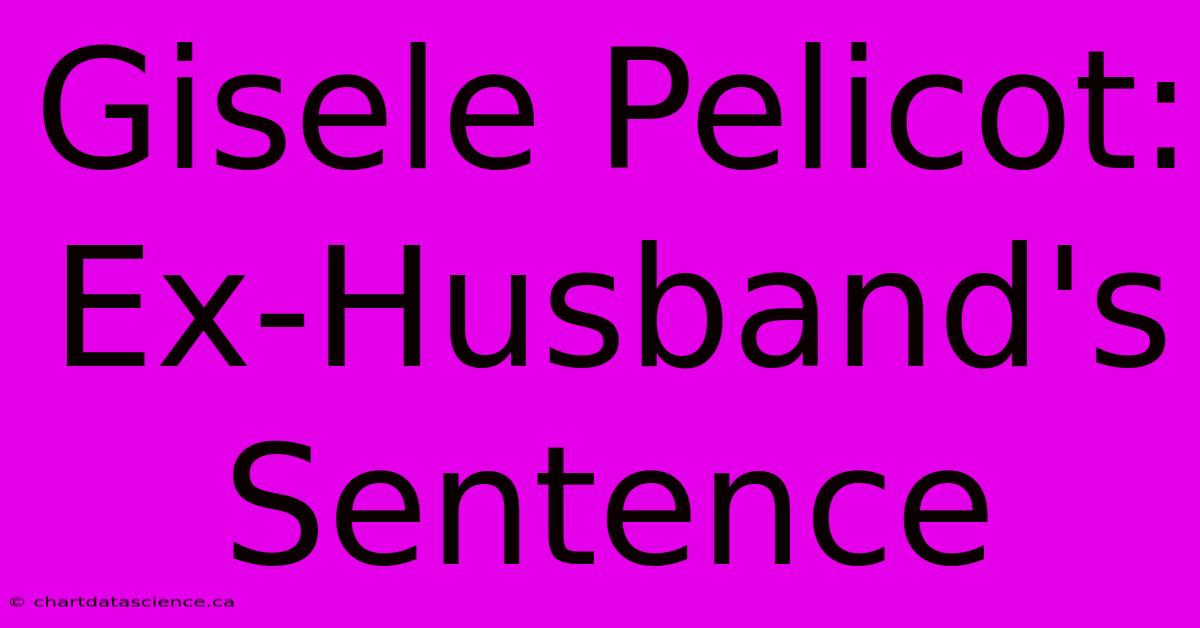 Gisele Pelicot: Ex-Husband's Sentence