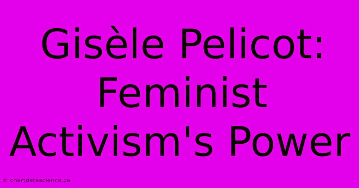 Gisèle Pelicot:  Feminist Activism's Power