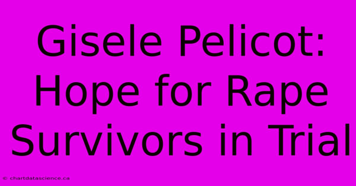 Gisele Pelicot: Hope For Rape Survivors In Trial