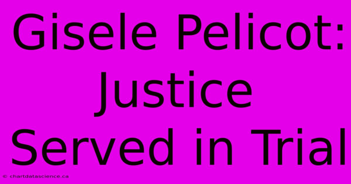 Gisele Pelicot: Justice Served In Trial