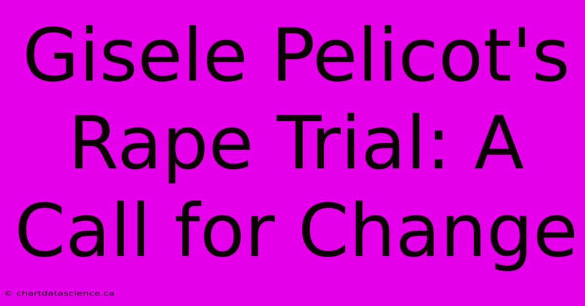 Gisele Pelicot's Rape Trial: A Call For Change 