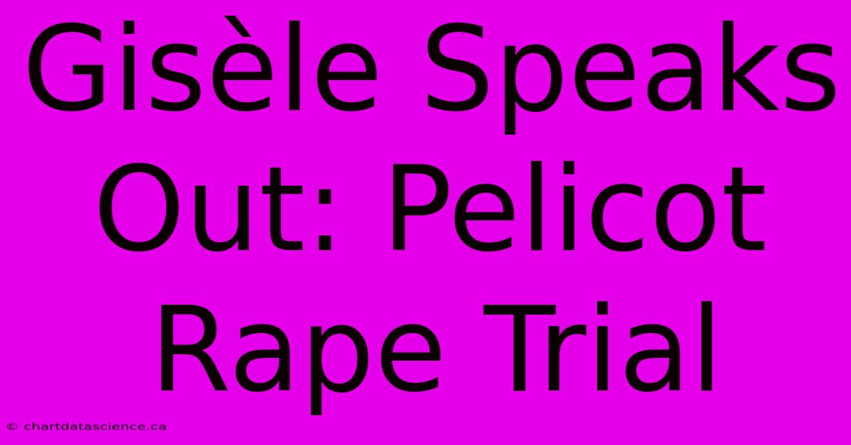 Gisèle Speaks Out: Pelicot Rape Trial