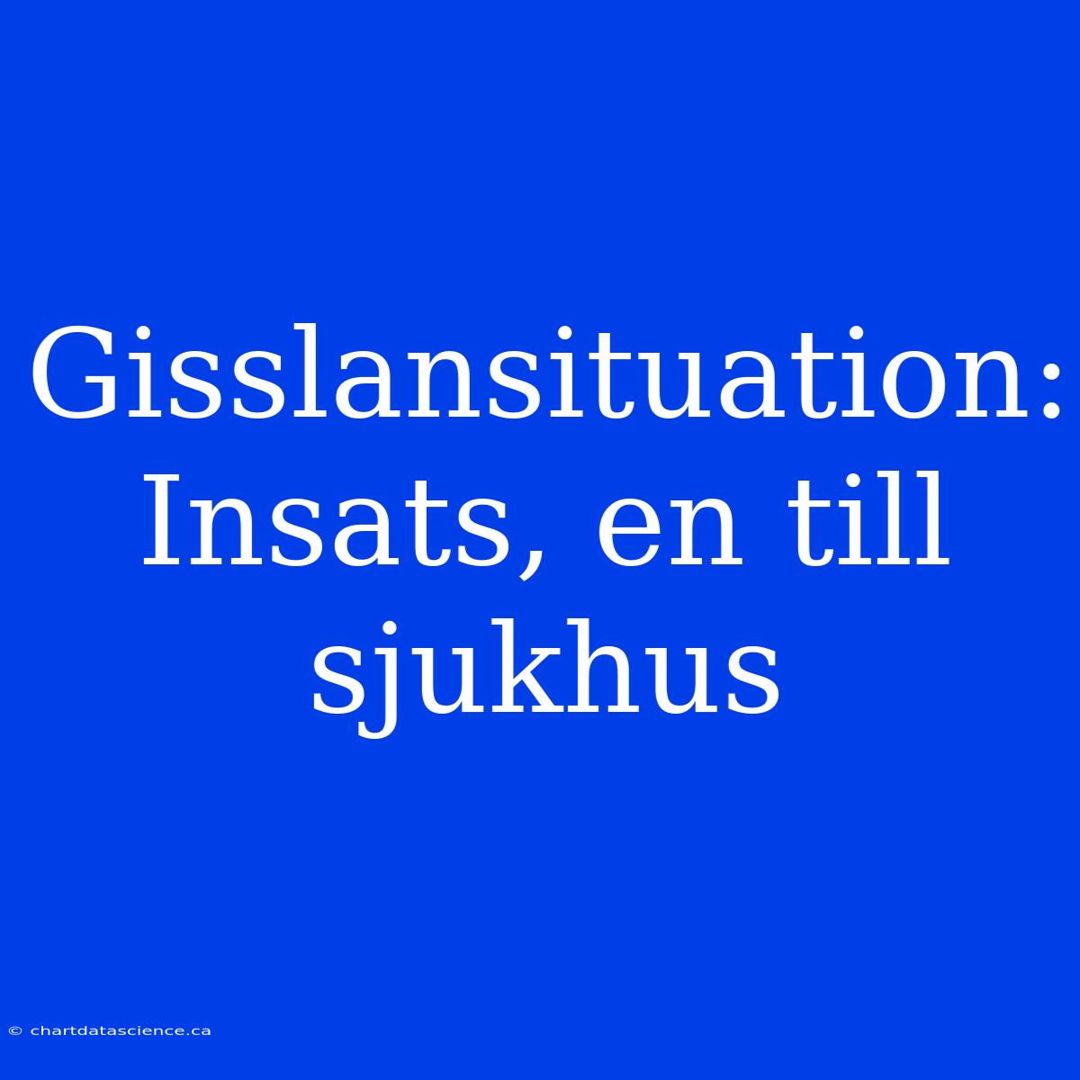 Gisslansituation: Insats, En Till Sjukhus