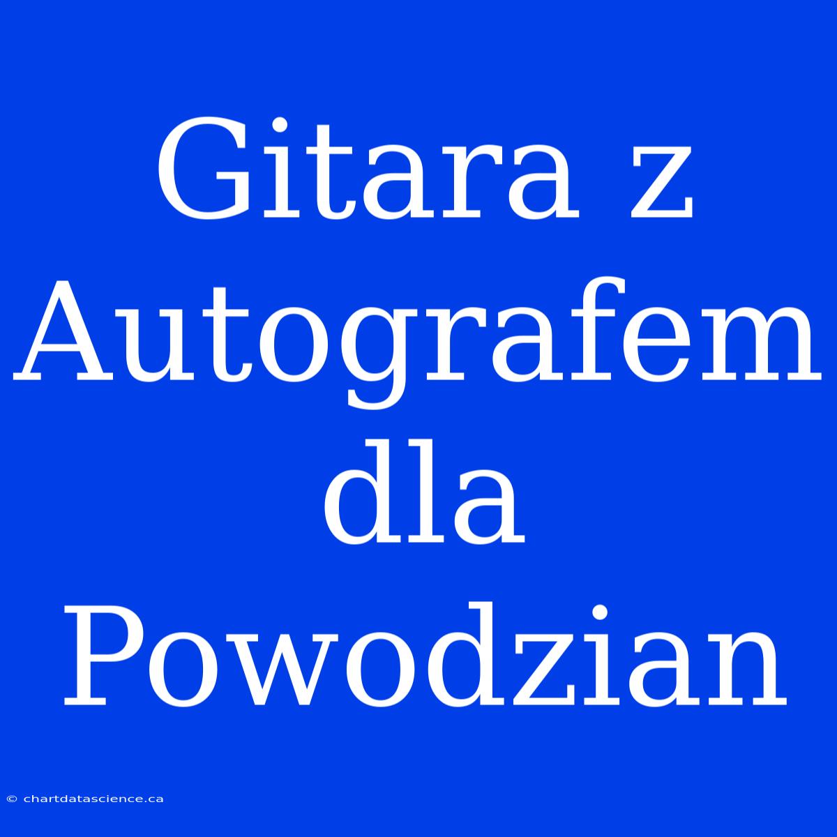 Gitara Z Autografem Dla Powodzian