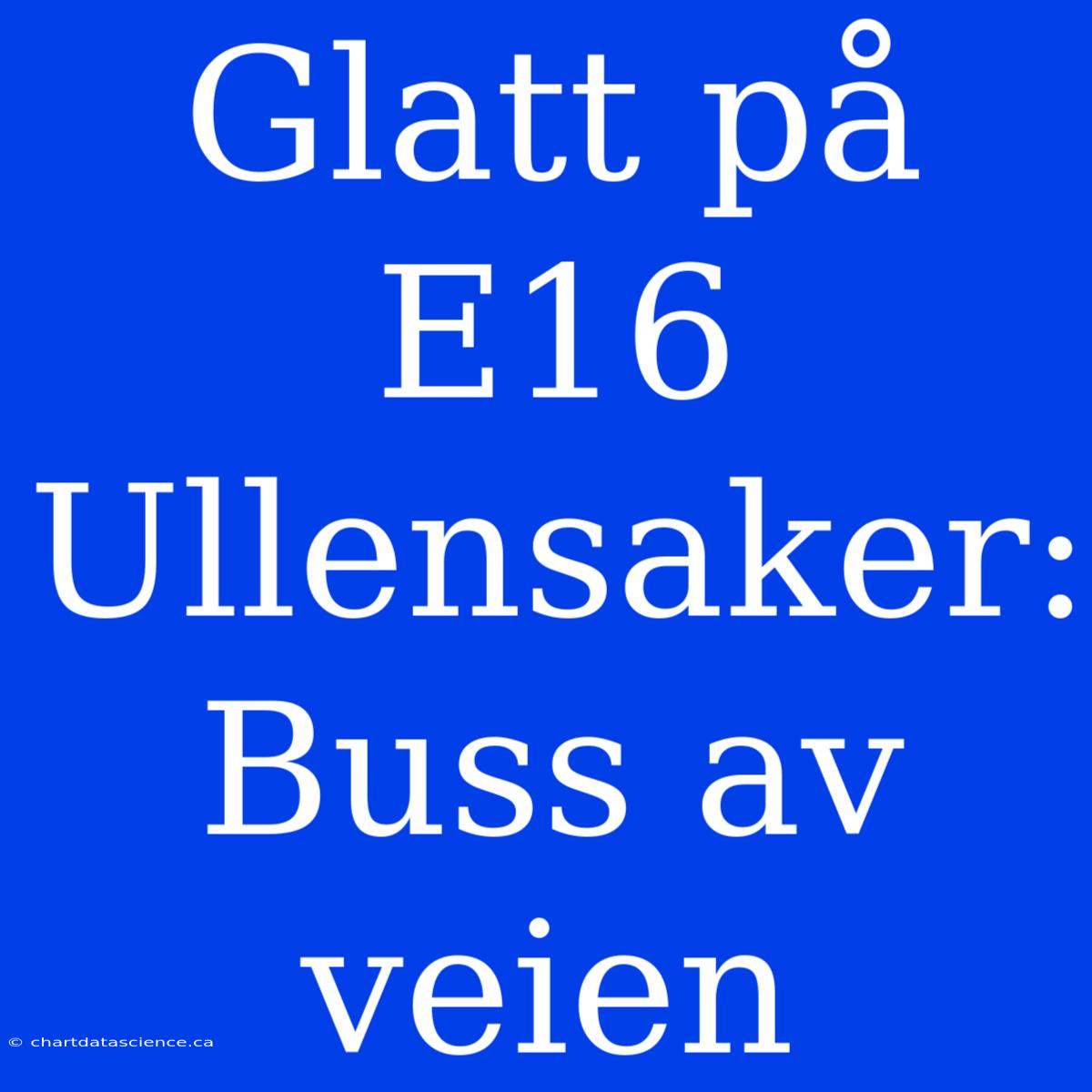 Glatt På E16 Ullensaker: Buss Av Veien