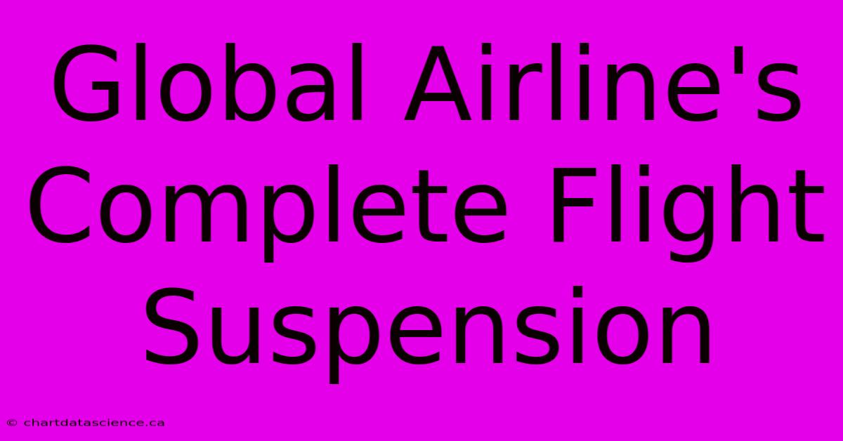 Global Airline's Complete Flight Suspension