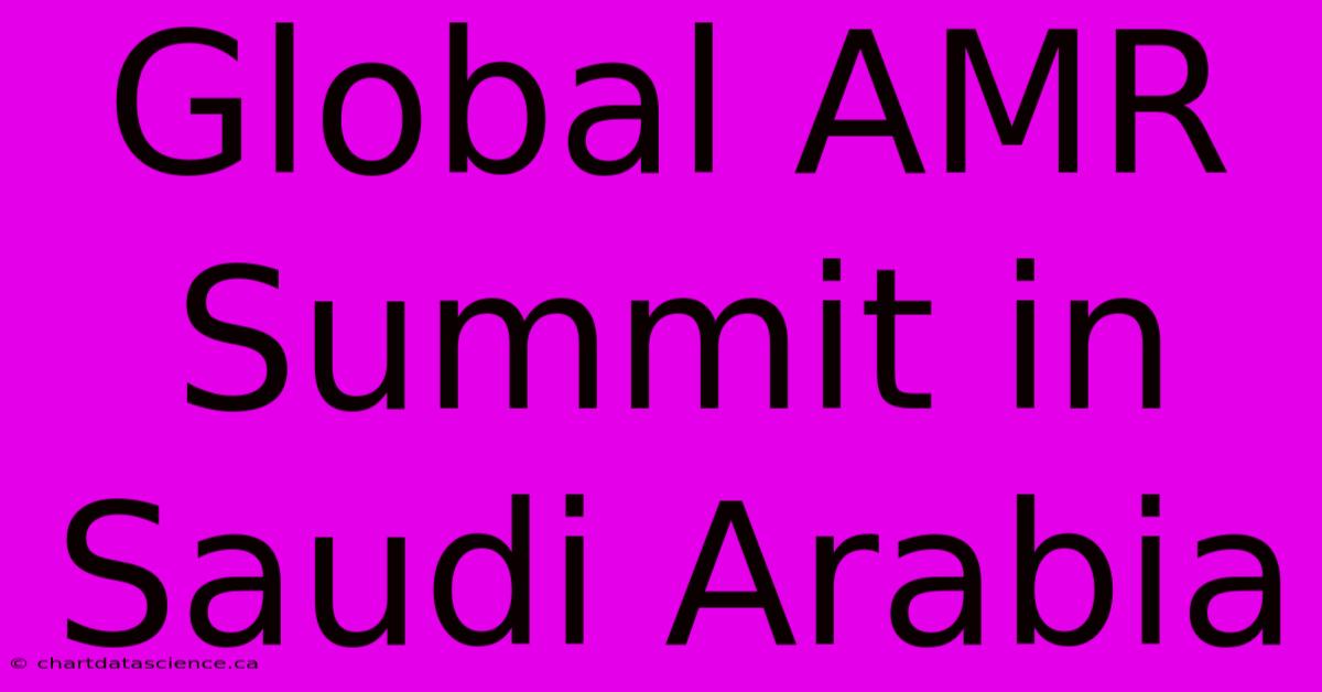 Global AMR Summit In Saudi Arabia