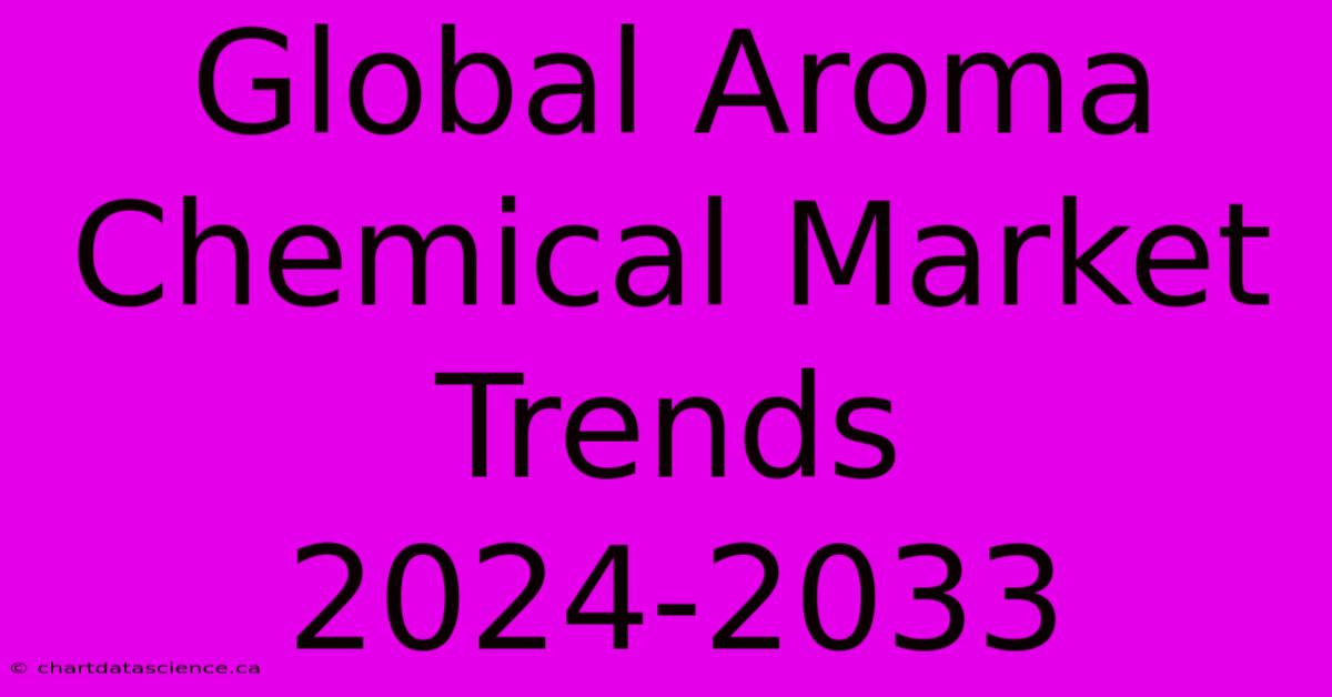 Global Aroma Chemical Market Trends 2024-2033