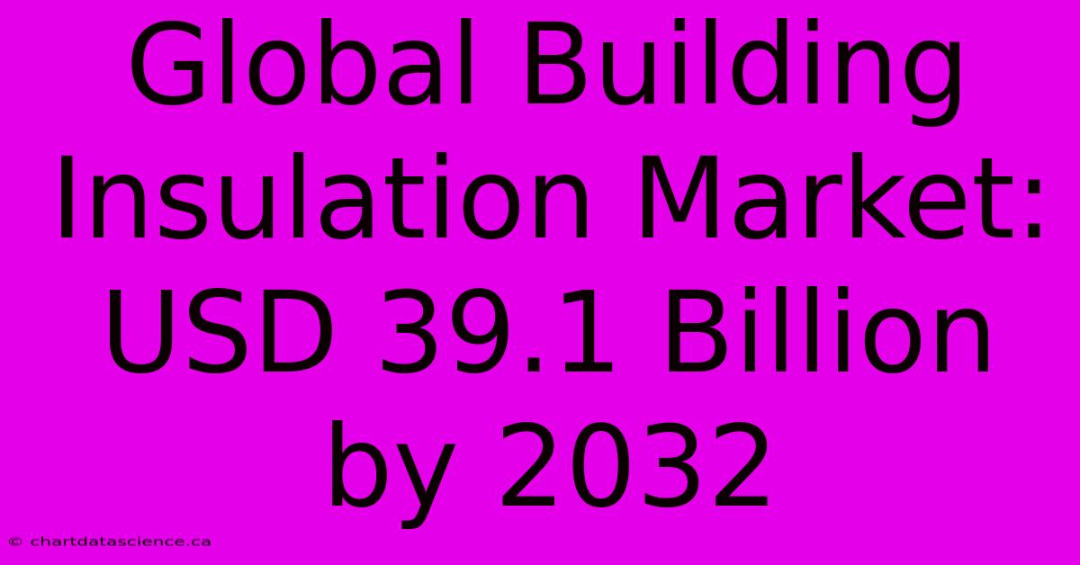 Global Building Insulation Market: USD 39.1 Billion By 2032