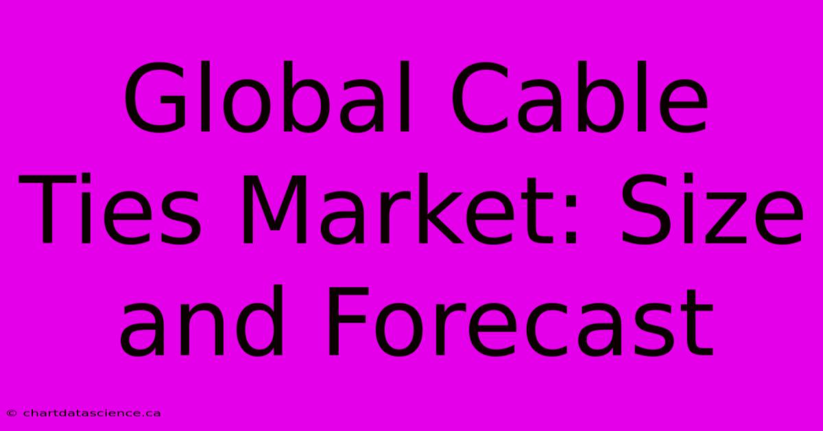 Global Cable Ties Market: Size And Forecast