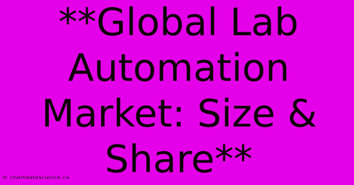 **Global Lab Automation Market: Size & Share**