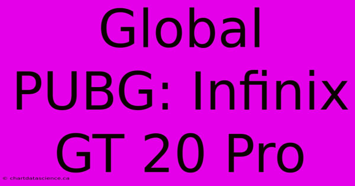 Global PUBG: Infinix GT 20 Pro