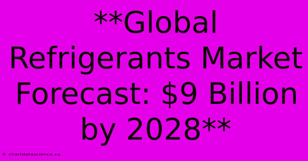 **Global Refrigerants Market Forecast: $9 Billion By 2028**