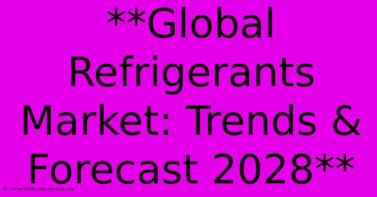 **Global Refrigerants Market: Trends & Forecast 2028** 