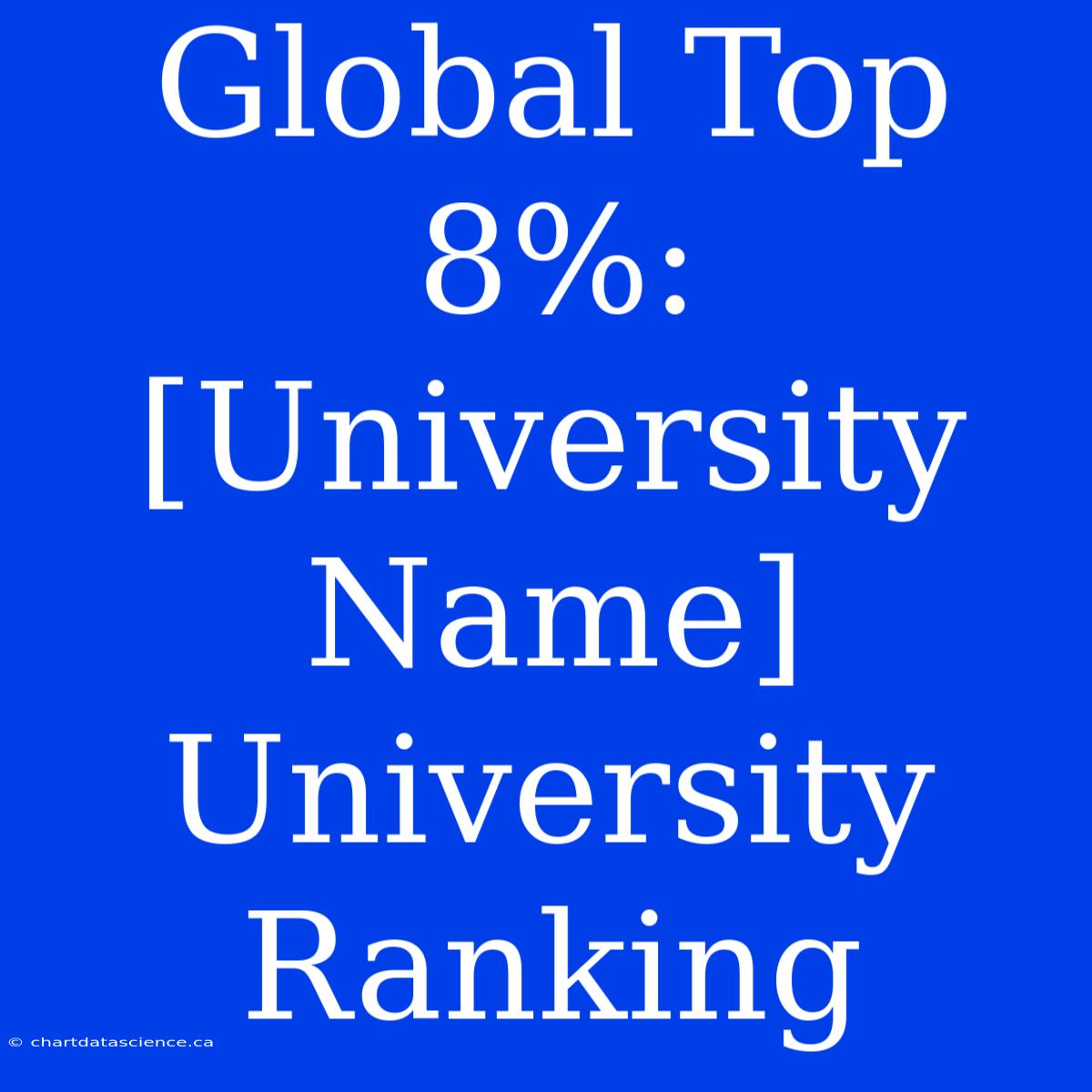 Global Top 8%: [University Name] University Ranking