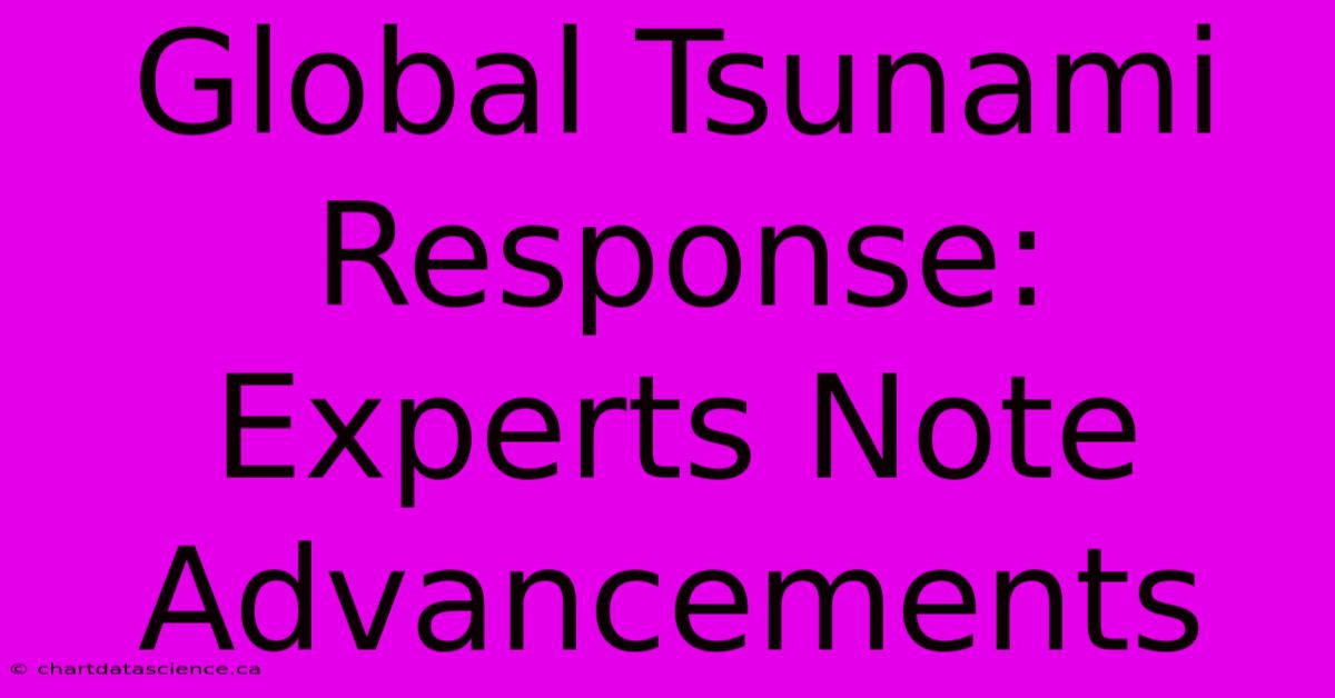 Global Tsunami Response: Experts Note Advancements