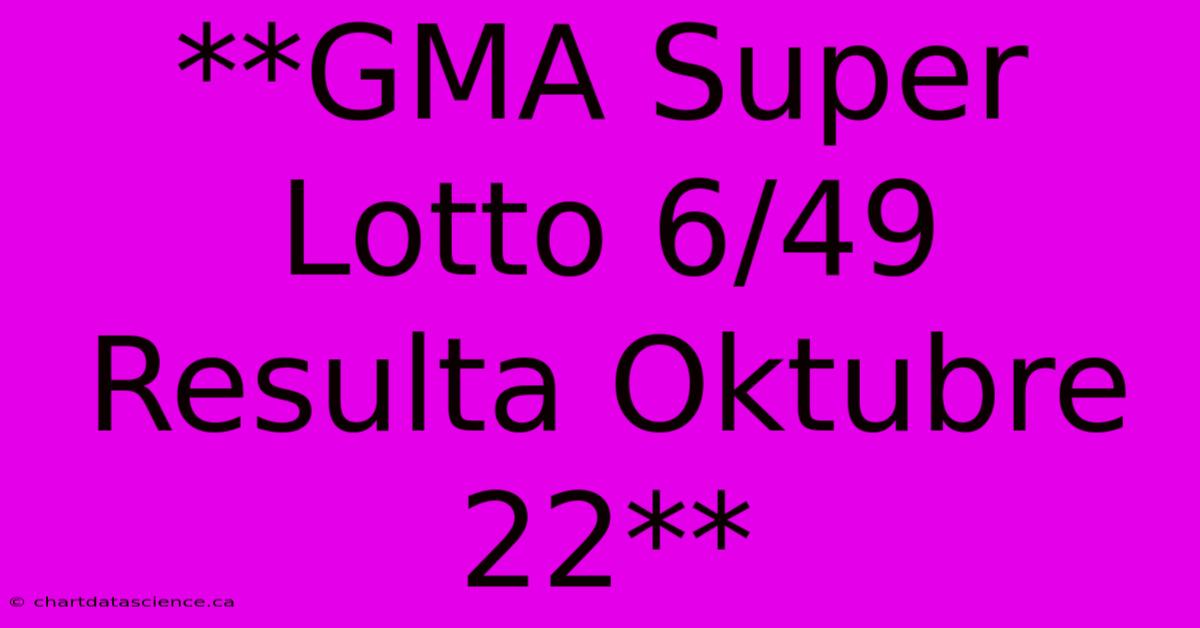 **GMA Super Lotto 6/49 Resulta Oktubre 22**