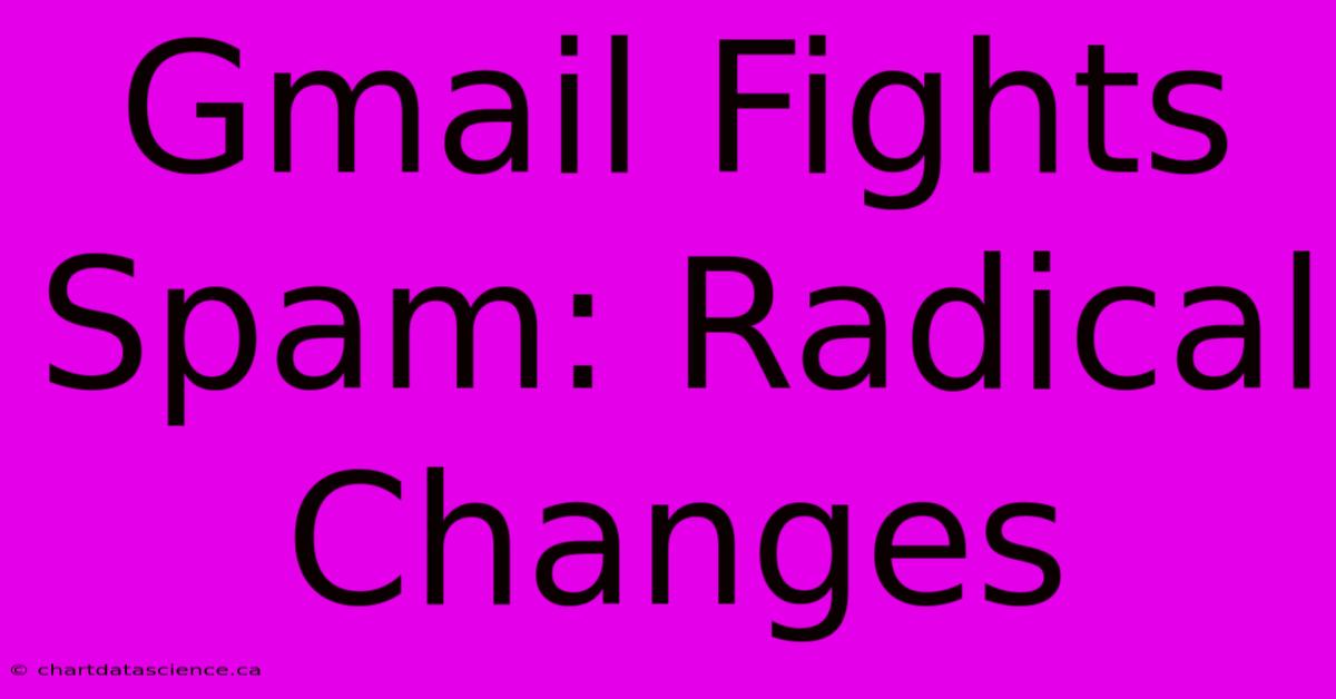 Gmail Fights Spam: Radical Changes