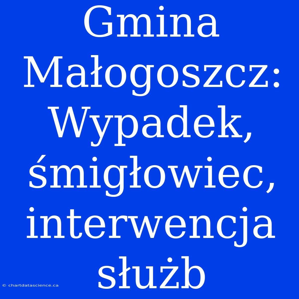 Gmina Małogoszcz: Wypadek, Śmigłowiec, Interwencja Służb