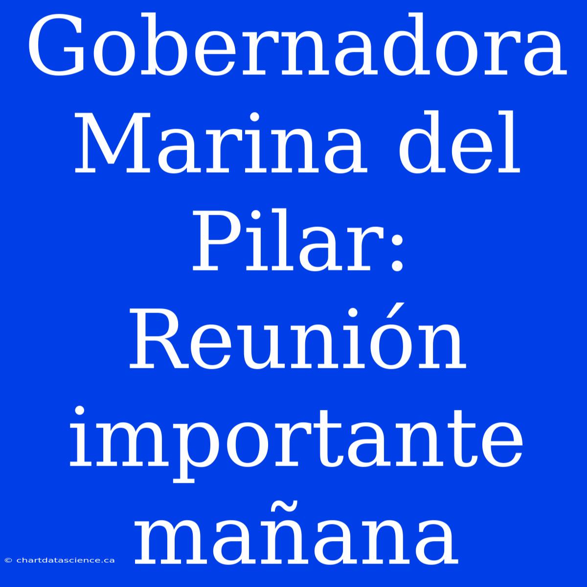 Gobernadora Marina Del Pilar: Reunión Importante Mañana