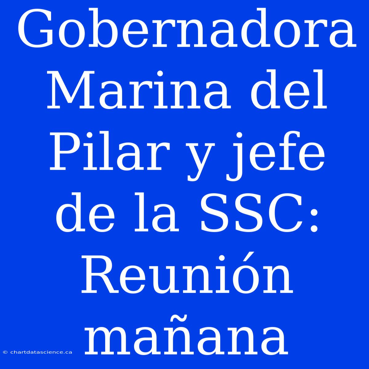 Gobernadora Marina Del Pilar Y Jefe De La SSC: Reunión Mañana