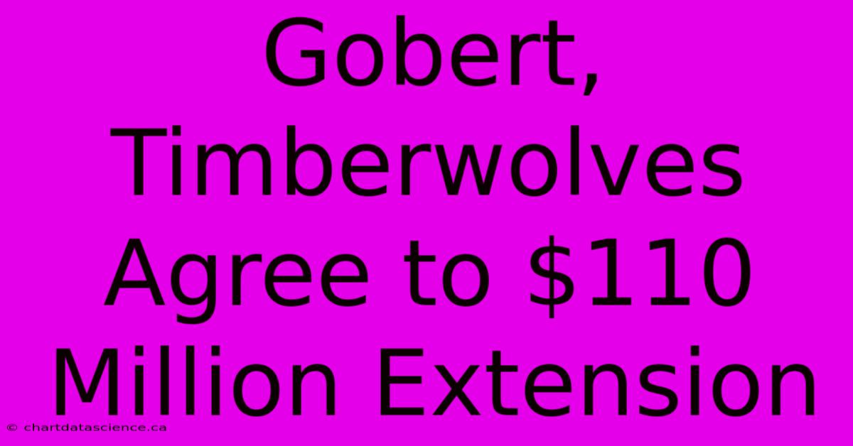 Gobert, Timberwolves Agree To $110 Million Extension