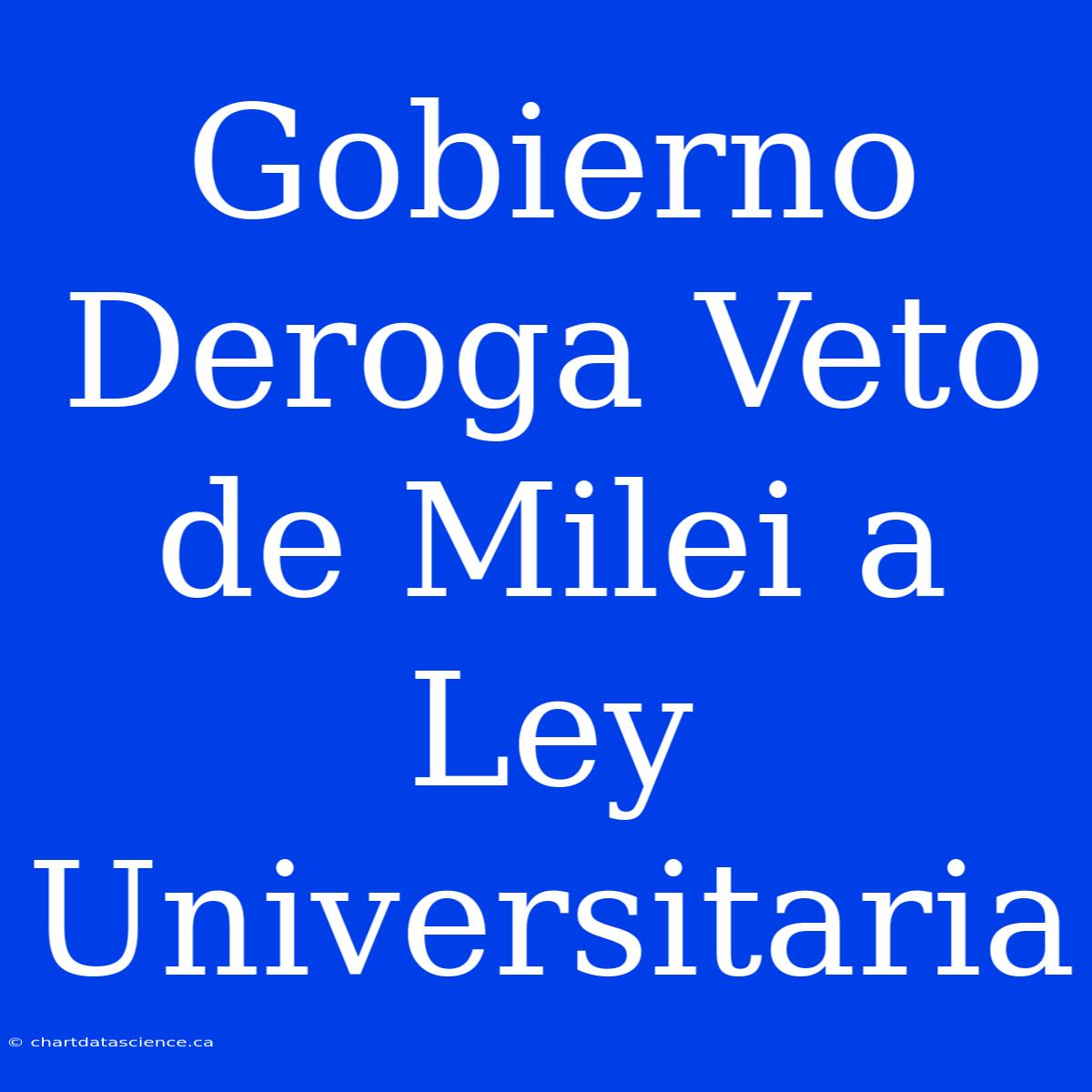 Gobierno Deroga Veto De Milei A Ley Universitaria