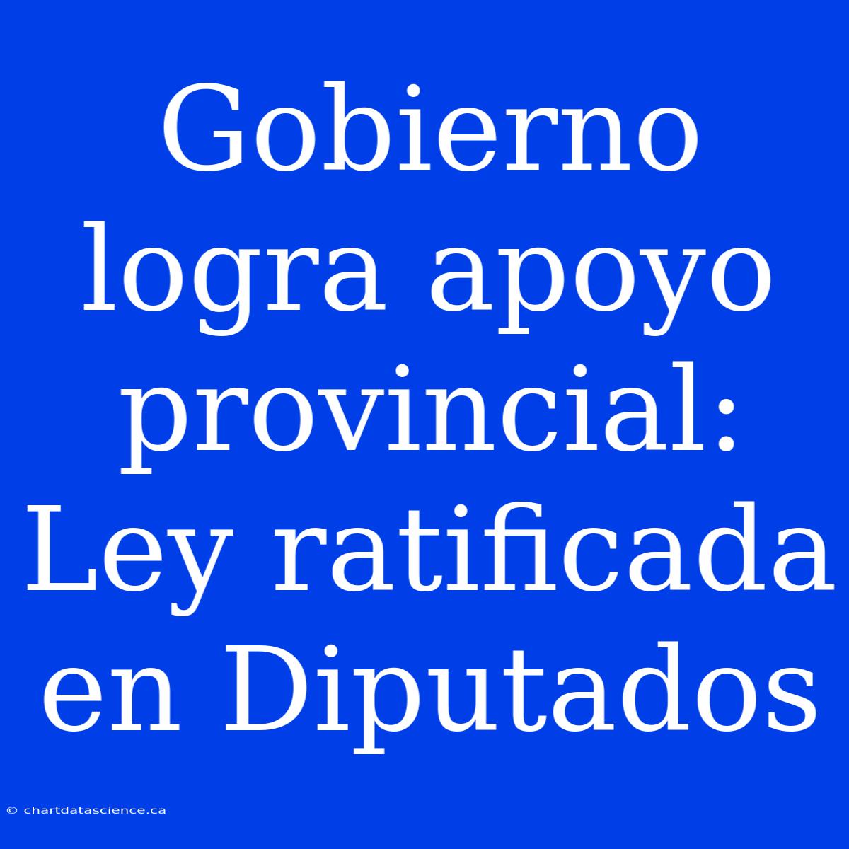 Gobierno Logra Apoyo Provincial: Ley Ratificada En Diputados