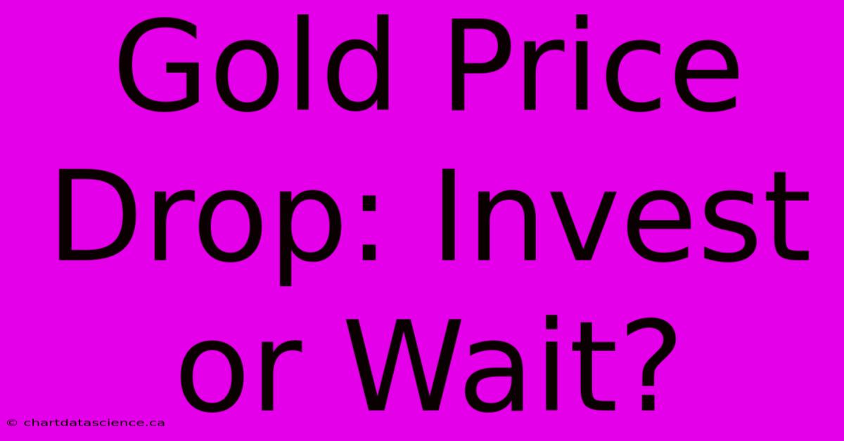 Gold Price Drop: Invest Or Wait?