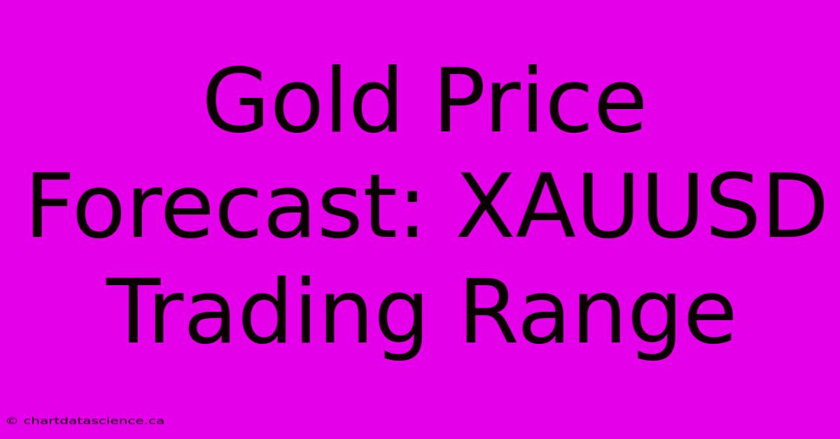 Gold Price Forecast: XAUUSD Trading Range