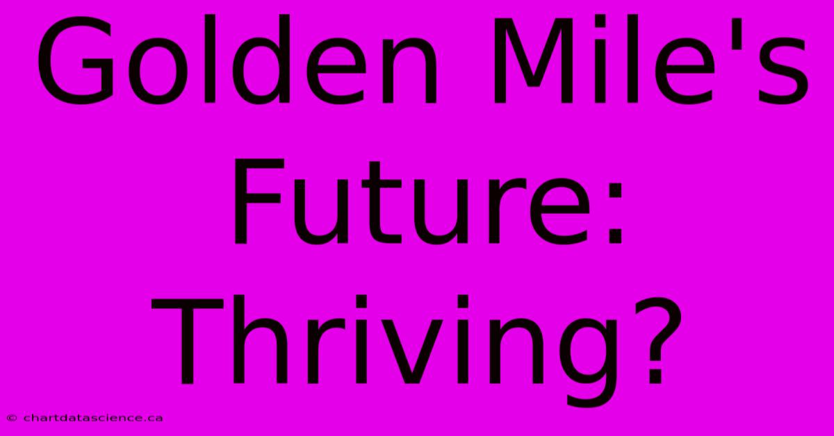 Golden Mile's Future: Thriving?