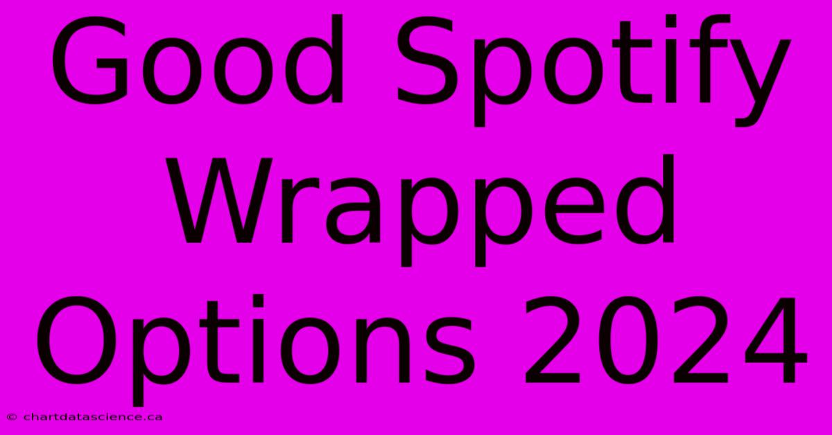 Good Spotify Wrapped Options 2024