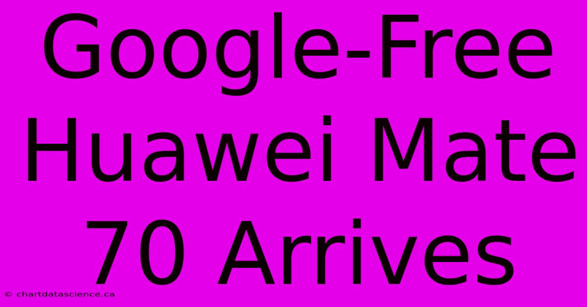 Google-Free Huawei Mate 70 Arrives