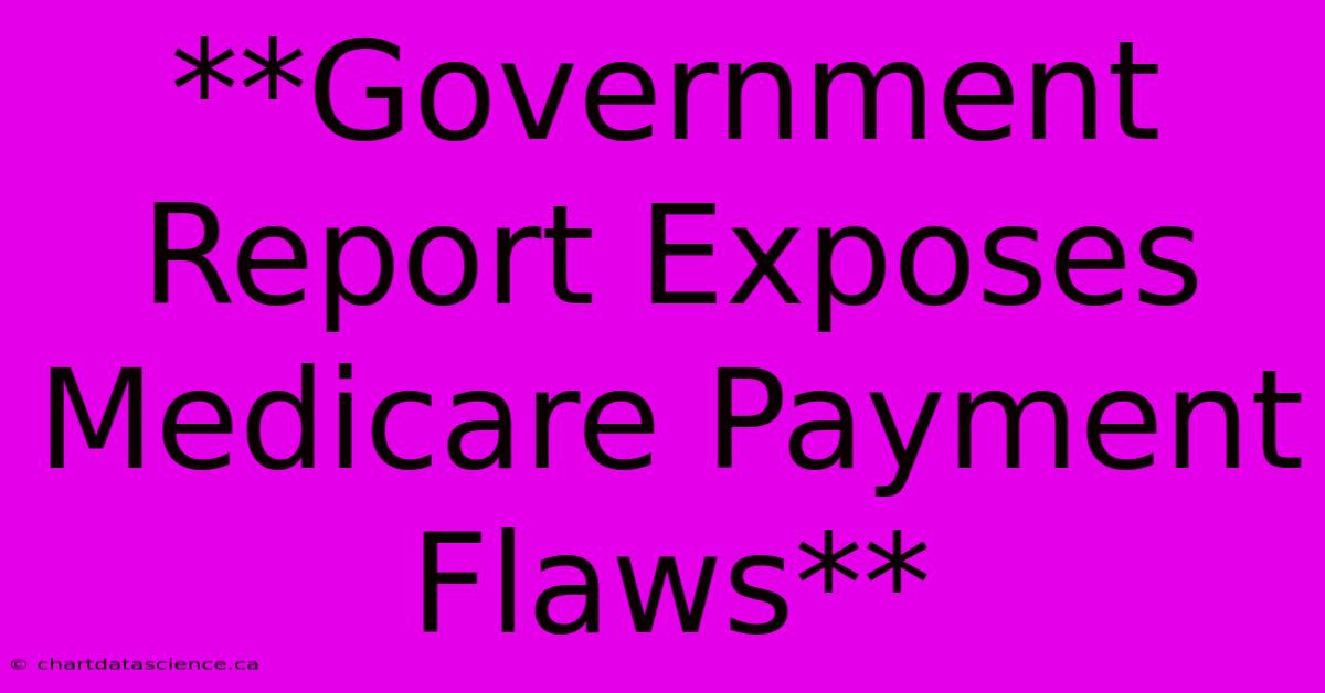 **Government Report Exposes Medicare Payment Flaws**