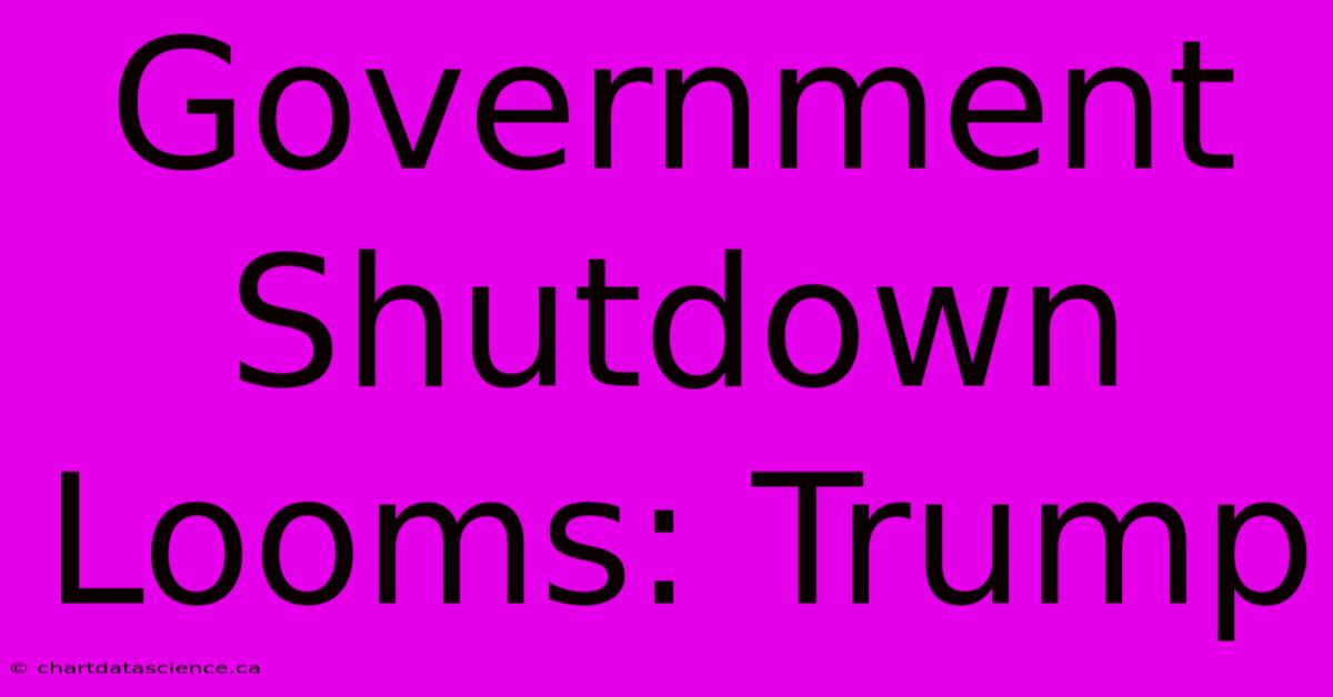 Government Shutdown Looms: Trump