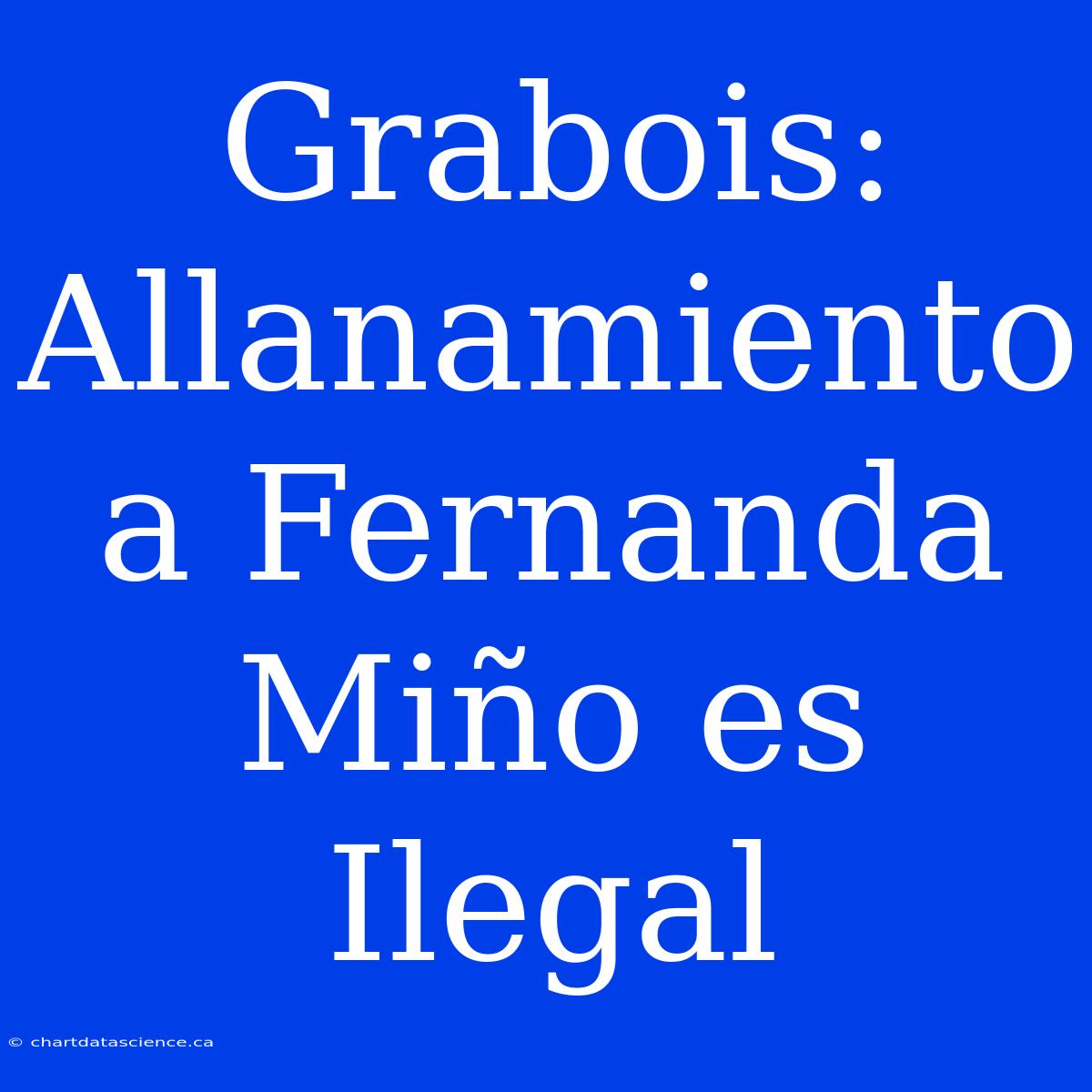 Grabois: Allanamiento A Fernanda Miño Es Ilegal