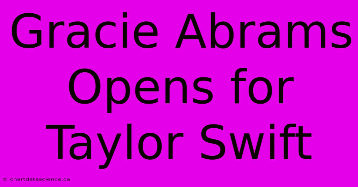 Gracie Abrams Opens For Taylor Swift