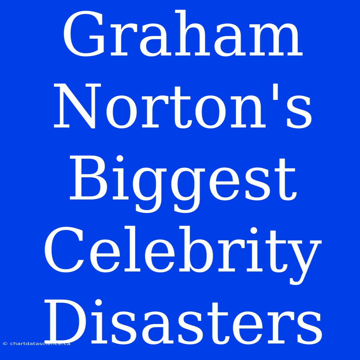 Graham Norton's Biggest Celebrity Disasters