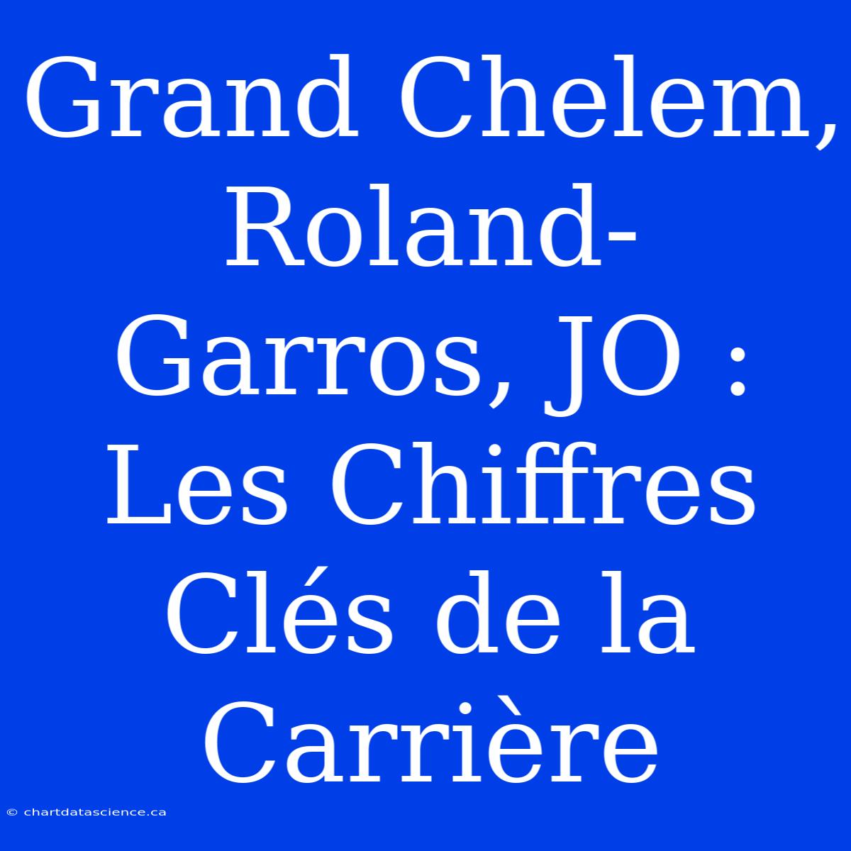 Grand Chelem, Roland-Garros, JO : Les Chiffres Clés De La Carrière